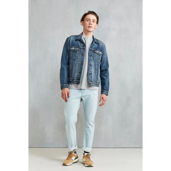 Levi's Urban Outfitters Danica Jean Jacket Mens Medium Blue Denim Trucker Casual - Picture 12 of 12